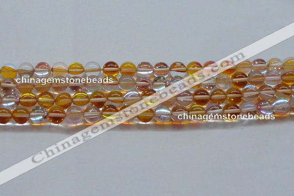 CMS1534 15.5 inches 12mm round synthetic moonstone beads wholesale