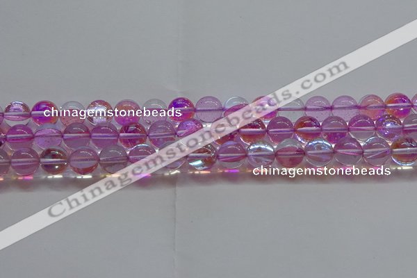 CMS1593 15.5 inches 10mm round synthetic moonstone beads wholesale