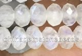 CMS1867 15.5 inches 4*6mm faceted rondelle white moonstone beads