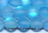 CMS2186 15 inches 6mm, 8mm, 10mm & 12mm round matte synthetic moonstone beads