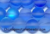 CMS2188 15 inches 6mm, 8mm, 10mm & 12mm round matte synthetic moonstone beads