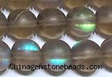 CMS2192 15 inches 6mm, 8mm, 10mm & 12mm round matte synthetic moonstone beads