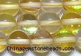 CMS2193 15 inches 6mm, 8mm, 10mm & 12mm round synthetic moonstone beads