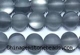 CMS2198 15 inches 6mm, 8mm, 10mm & 12mm round matte synthetic moonstone beads