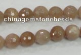 CMS60 15.5 inches 10mm faceted round moonstone gemstone beads