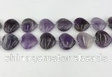 CNA1190 15.5 inches 20*20mm heart amethyst beads wholesale
