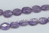 CNA157 15.5 inches 8*10mm faceted oval natural amethyst beads