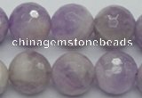 CNA314 15.5 inches 18mm faceted round natural lavender amethyst beads