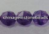 CNA71 15.5 inches 12mm faceted round natural amethyst beads