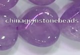 CNA985 15.5 inches 16*16mm heart natural lavender amethyst beads