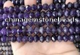 CNA996 15.5 inches 7*10mm faceted rondelle amethyst beads wholesale