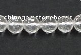 CNC09 15.5 inches 10mm faceted round grade AB natural white crystal beads