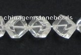 CNC15 15.5 inches 10*10mm cubic grade AB natural white crystal beads