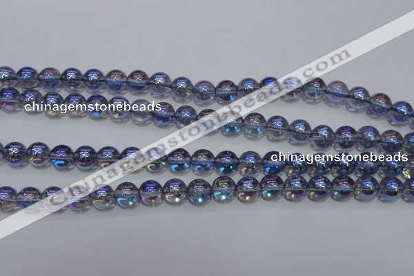 CNC301 15.5 inches 6mm round AB-color white crystal beads