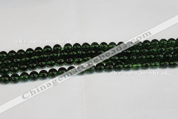 CNC440 15.5 inches 4mm round dyed natural white crystal beads