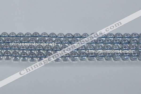 CNC512 15.5 inches 12mm round dyed natural white crystal beads