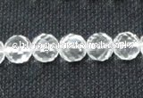 CNC53 15.5 inches 10mm faceted round grade A natural white crystal beads