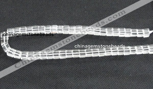 CNC60 15.5 inches 8*8mm cube grade A natural white crystal beads