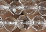 CNC704 15.5 inches 10mm faceted round white crystal beads