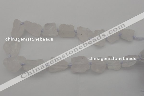 CNG1003 15.5 inches 15*25mm - 25*30mm nuggets white crystal beads