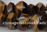 CNG1027 10*14mm - 15*20mm faceted nuggets yellow tiger eye beads
