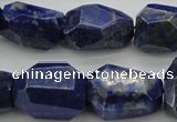 CNG1089 15.5 inches 15*20mm - 18*25mm faceted nuggets lapis lzuli beads