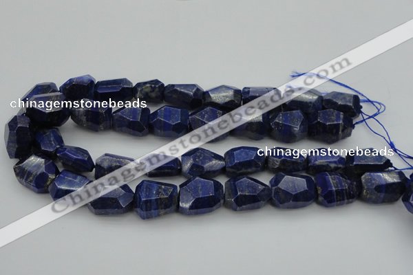 CNG1090 15.5 inches 15*20mm - 18*25mm faceted nuggets lapis lzuli beads