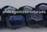 CNG1091 15*20mm - 18*25mm faceted nuggets lapis lzuli & chrysocolla beads
