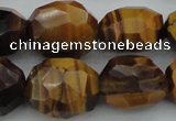 CNG1094 15*20mm - 18*25mm faceted nuggets yellow tiger eye beads