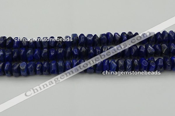 CNG1188 15.5 inches 6*14mm - 8*14mm nuggets lapis lazuli beads