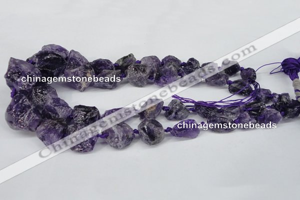 CNG1306 15.5 inches 8*12mm – 25*35mm nuggets amethyst beads