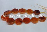CNG1336 15.5 inches 32*35mm faceted freeform agate beads