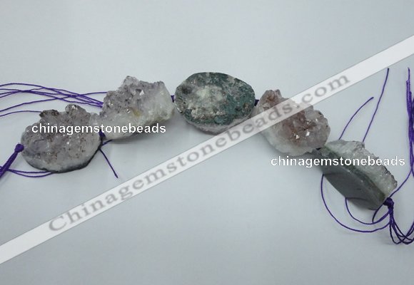 CNG1533 8 inches 25*35mm - 30*40mm freeform amethyst beads