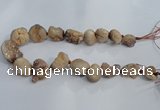 CNG1576 18*25mm - 20*30mm nuggets plated druzy agate beads