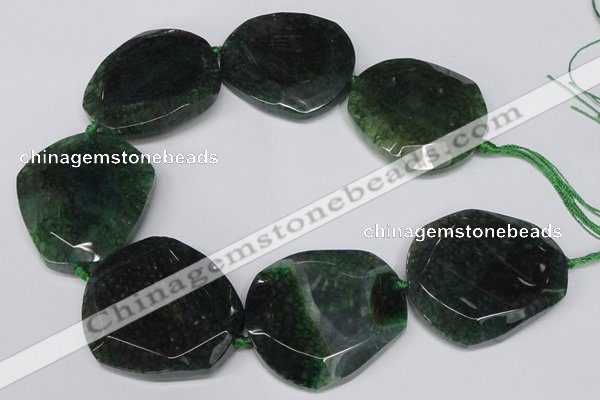 CNG1608 15.5 inches 45*50mm faceted freeform agate beads