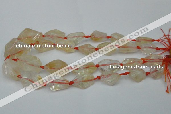 CNG1701 15.5 inches 15*20mm - 18*35mm nuggets citrine beads