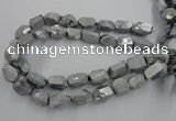 CNG1800 13*18mm - 15*20mm faceted nuggets plated quartz beads
