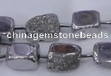 CNG2000 15.5 inches 8*12mm - 10*15mm nuggets plated quartz beads