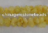 CNG2201 15.5 inches 8*10mm - 10*12mm nuggets plated druzy quartz beads