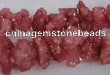 CNG2210 15.5 inches 10*14mm - 13*18mm nuggets plated druzy quartz beads