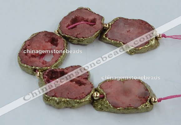 CNG2312 7.5 inches 25*35mm - 35*40mm freeform druzy agate beads