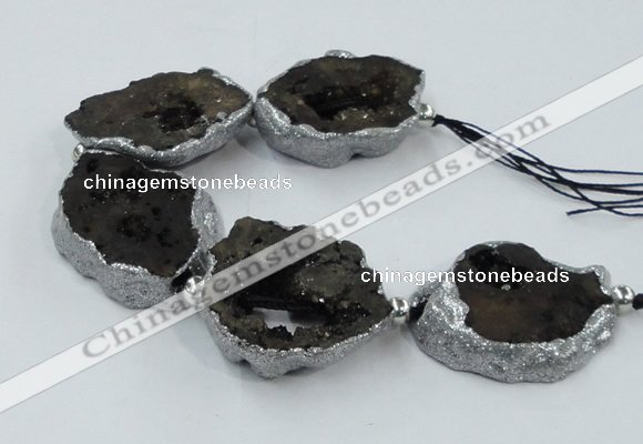 CNG2321 7.5 inches 25*35mm - 35*40mm freeform druzy agate beads