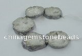 CNG2325 7.5 inches 35*40mm - 45*50mm freeform druzy agate beads