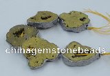CNG2327 7.5 inches 35*40mm - 45*50mm freeform druzy agate beads