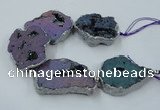CNG2332 7.5 inches 35*40mm - 45*50mm freeform druzy agate beads