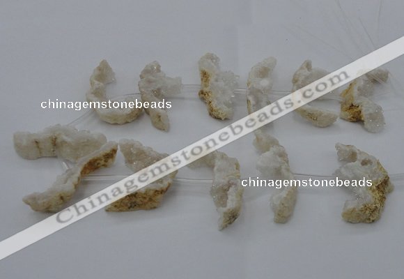 CNG2442 15.5 inches 10*20mm - 25*55mm freeform druzy agate beads