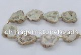 CNG2490 15.5 inches 30*40mm - 40*50mm freeform plated druzy agate beads
