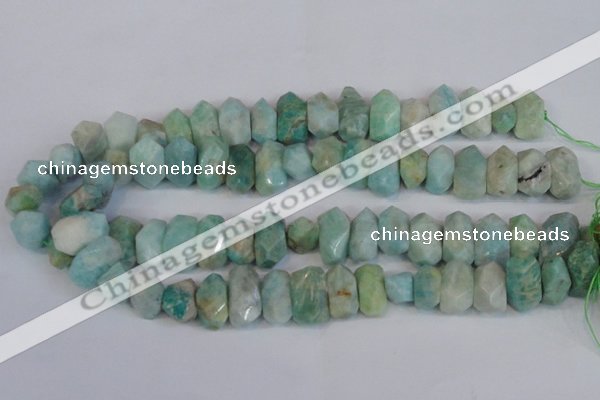 CNG2700 15.5 inches 10*14mm - 13*18mm faceted nuggets amazonite beads
