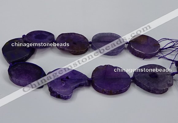 CNG2776 15.5 inches 30*35mm - 35*40mm freeform agate beads