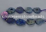 CNG2813 15.5 inches 25*35mm - 30*45mm freeform druzy agate beads